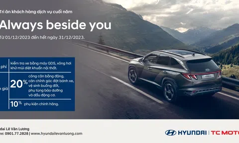 Hyundai Lê Văn Lương triển khai ưu đãi dịch vụ tháng 12
