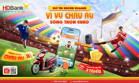 Ghi bàn trên ứng dụng HDBank, đến châu Âu xem chung kết Euro 2024